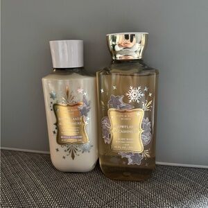 UNOPENED Bath & Body Works Snowflakes & Cashmere Body Wash and Lotion Set